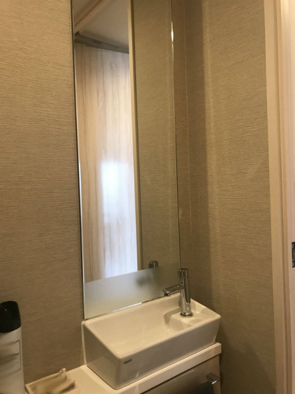 洗面鏡 化粧鏡 トイレ鏡 浴室鏡 クリスタルミラーシリーズ（角丸四角形）：スーパークリアーミラー （超透明鏡） クリスタルカットタイプ 壁掛け鏡 姿見 - 1